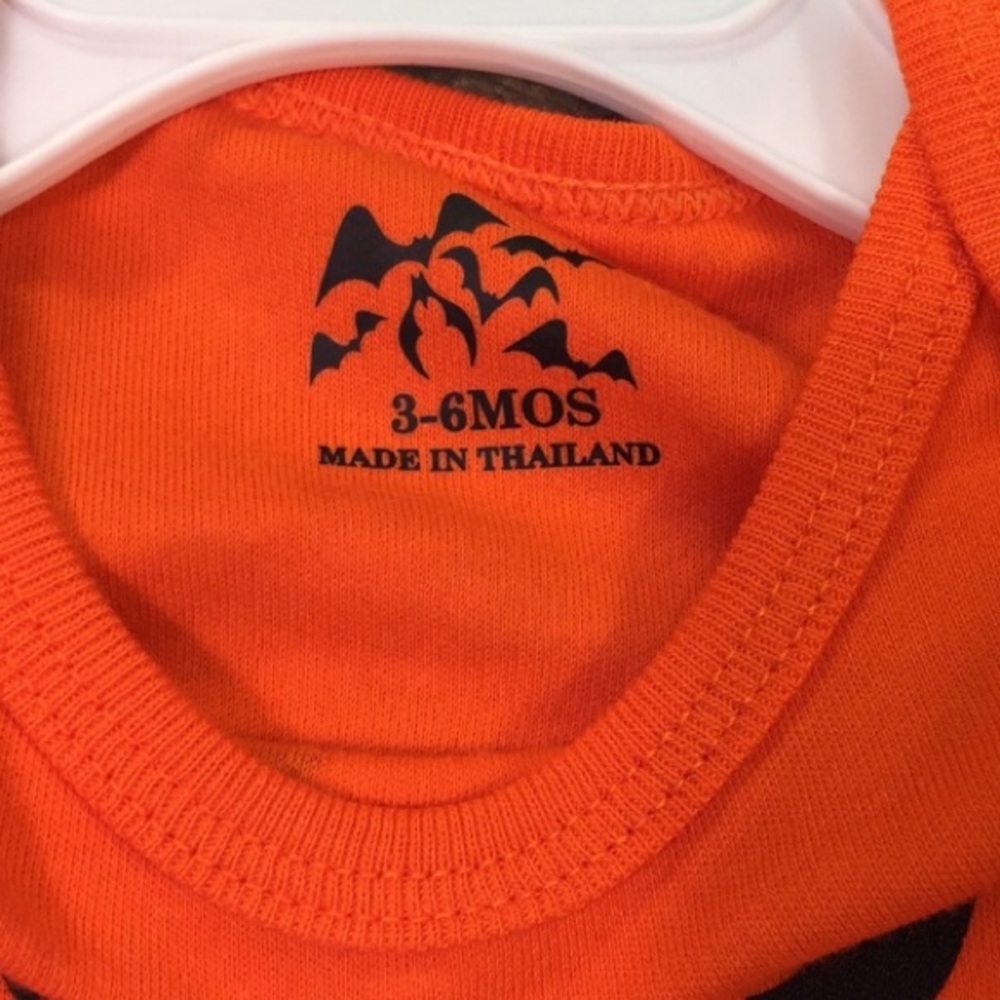 NEW baby pumpkin costume onesie Halloween 3-6 mos. - Picture 11 of 12